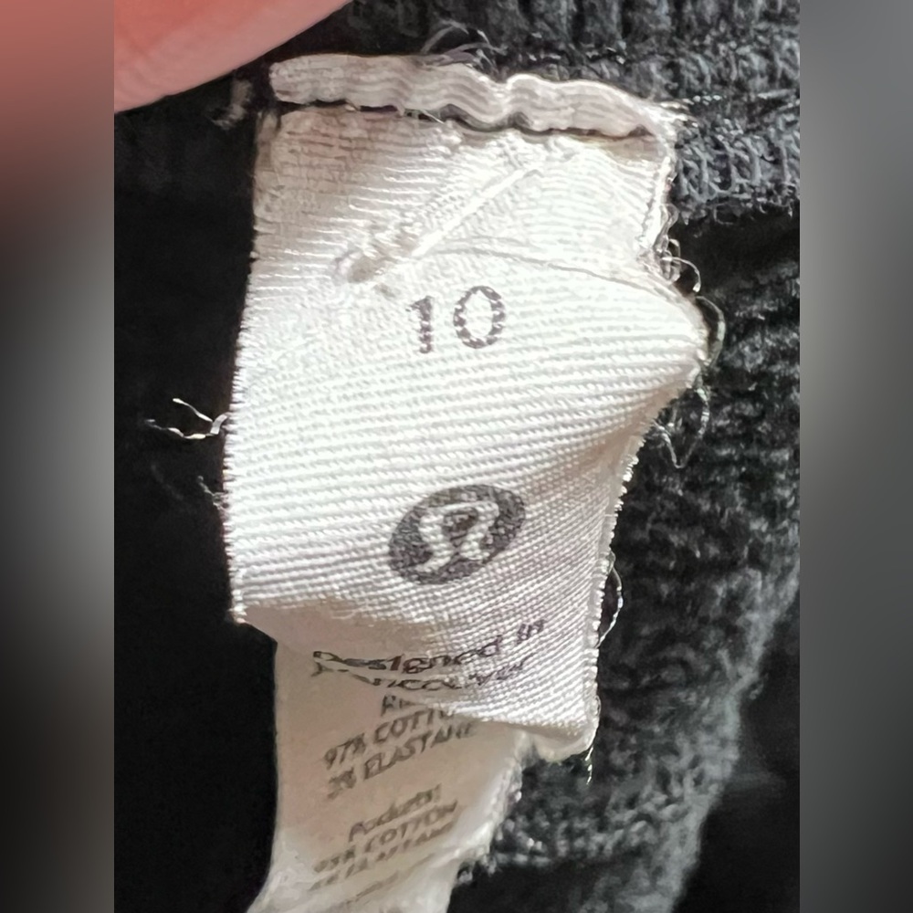 Lululemon Black Scuba High-Rise Joggers Cotton Activewear Gym Yoga Lounge Casual - Picture 11 of 13